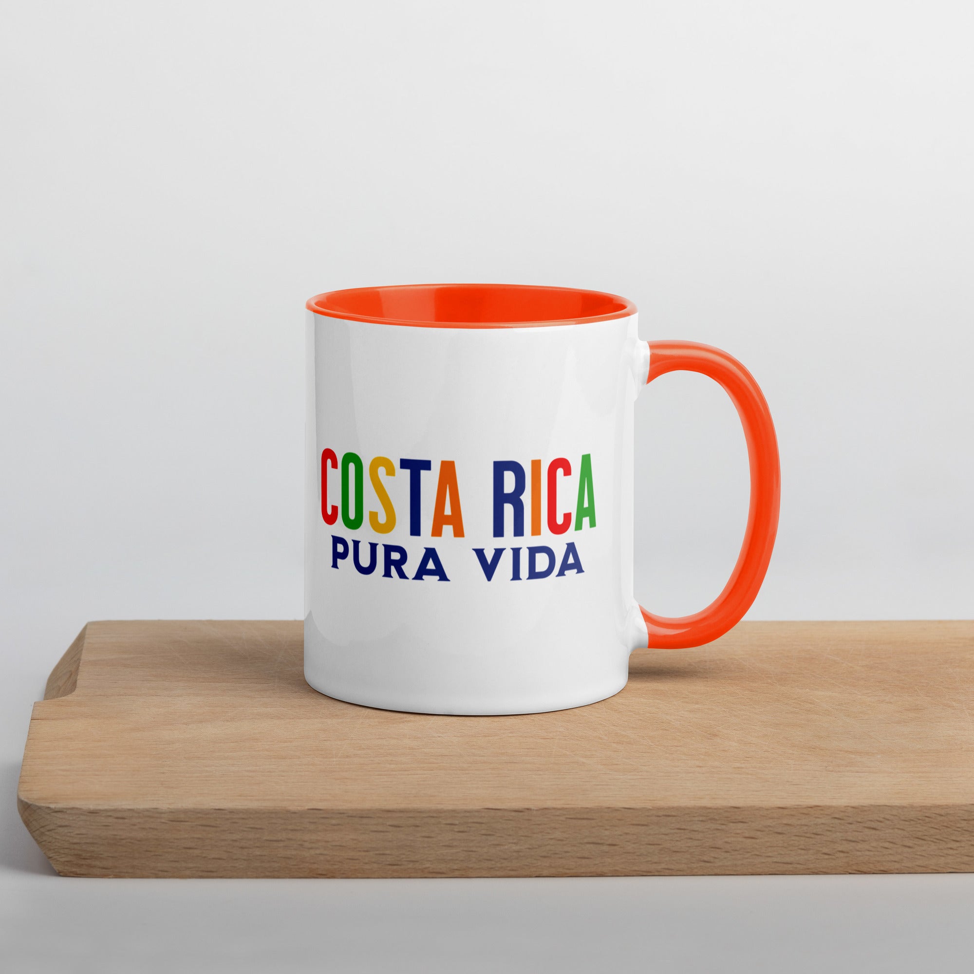Mug de cerámica Costa Rica Pura Vida, diseño colorido, LATEA™.